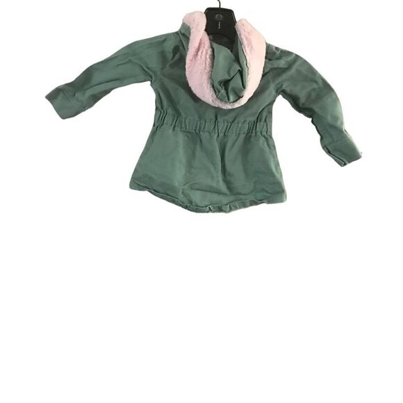 Little lass Green and pink  utility jacket Size 2T - Picture 6 of 7